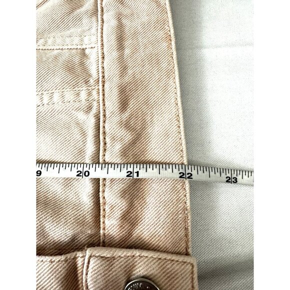 GAP VTG vibe XL Light Wash Denim Jacket Pastel Peach Pink Y2K Coquette Soft Girl - Picture 12 of 13